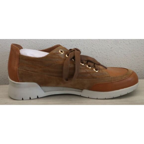 Emilie Karston Women's 38 US 6.5 Camel/Brown Leather Camin Lace-Up Shoes SIB - Picture 2 of 9